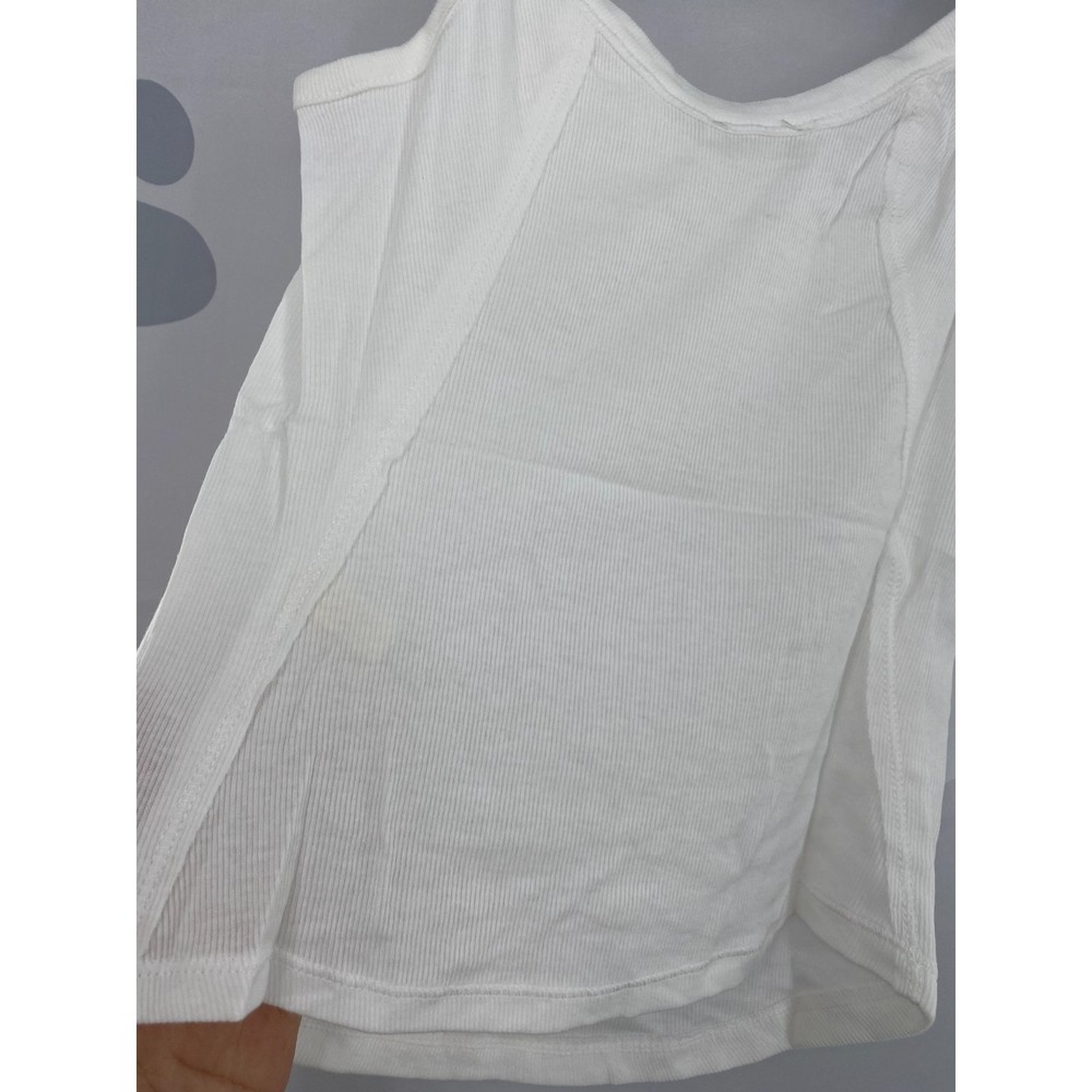 Free People NWT Alia Tank Scoop Neck Sleeveless Ribbed Layering Top White XS New - Picture 5 of 11